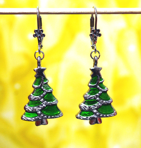 Weihnachtsohrringe mit brisur - mit,