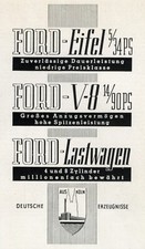 Ford Eifel V8 LKW Reklame 1938 V-8 Lastwagen Köln Reklame