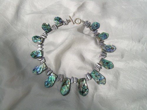 Collier halskette abalone - halskette,,