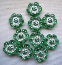 10 URANGLAS Perlen dunkel