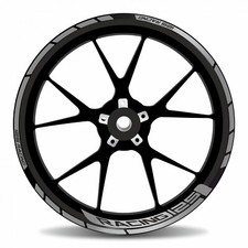 Felgenrand Set Silber Aufkleber für Motorradfelge kompatibel für Yamaha : MT-125