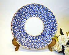 antik Kuchenteller Pfauenauge Opaque Sarreguemines Utzschneider Teller 721 /18cm