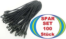 100 x Spanngummi mit Haken 25 cm SCHWARZ Gummi Planen Spanner Expander Spannfix