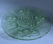 Alte Pressglas Schale Teller