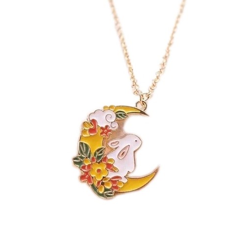 Goldene halskette hase mond - halskette,