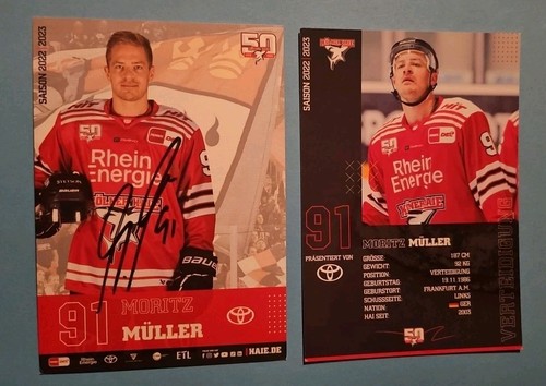 Del eishockey autogrammkarte - del,