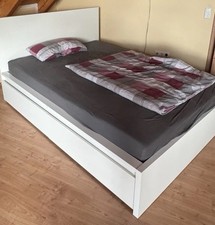 IKEA Malm Bett Weiß, Matratze, Lattenrost, 140X200/180X200 Cm