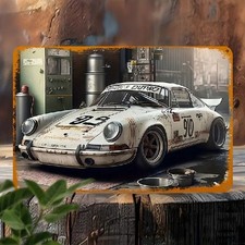 Blechschild Vintage Porsche