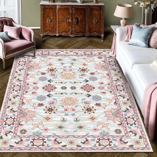 Boho teppich rosa 152x213 - teppich,