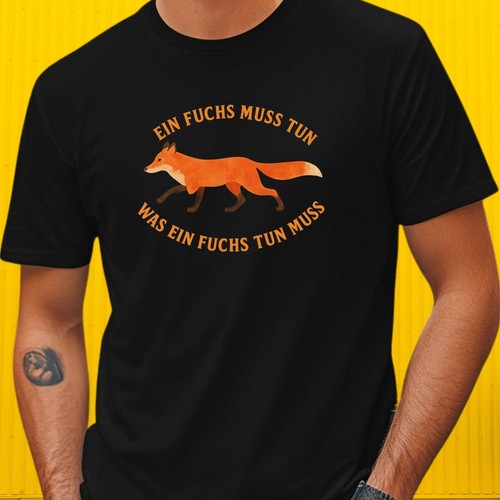 Herren shirt lustiger fuchs - t-shirt,