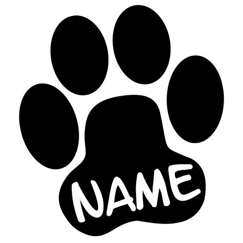 Pfote mit wunschname hund dog - mit,