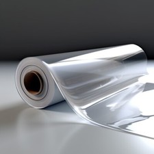 PVC Plane Transparent 0,5mm  680 g/m² Preimium Fensterfolie Fensterplane mit Öse