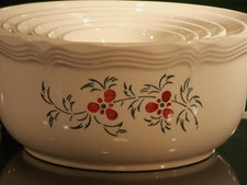 Jugendstil Schüssel Set Porzellan Keramik ANTIK 6 tlg Frankreich