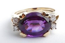 Amethyst Brillant Diamant Ring