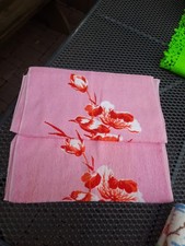 Chinesische Handtücher 2Stk.  Gästehandtücher, DDR Blumen,Rosa 75x33cm Vintage