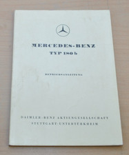 Mercedes Benz Typ 180b W 120 Ponton Motor M 121 Benzin Betriebsanleitung 1985