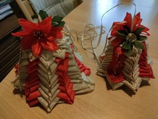 Glocken Aufhänger, Weihnachten, Patchwork, Handarbeit, Vintage, Deko, Sammeln