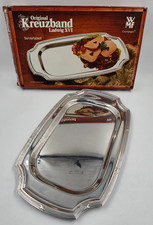 WMF Serviertablett Kreuzband Ludwig XVI 38x23,5 cm Cromargan Vintage ?Gut?