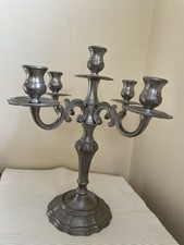 Zinn 5 Armig Kerzenleuchter 