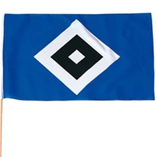 HSV Hamburger SV Stockfahne HSV Logo Raute Fahne Flagge 60 x 40 HSV Fanartikel