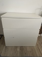 IKEA Malm Kommode, Weiß, 3 Schubladen