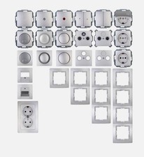 Kopp PARIS Silber Unterputz Rahmen, Schalter, Steckdosen, Taster, etc.