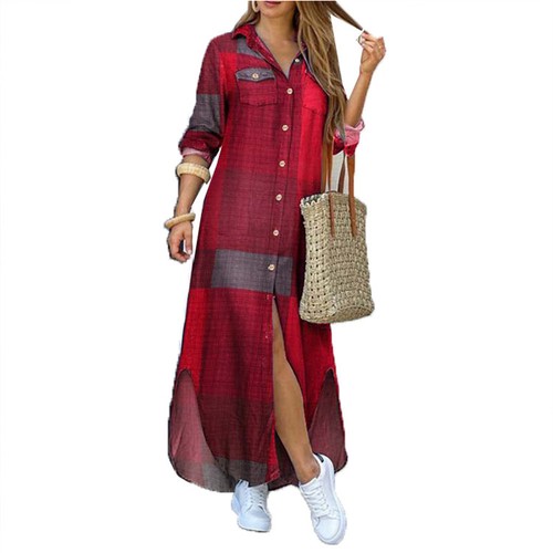 Damen hemdkleid lässige - hemdkleid,