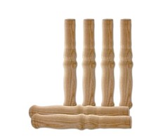 6x XXL Holzgriff rund für