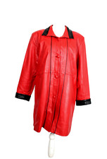 Damen Leder Mantel # GR48-50