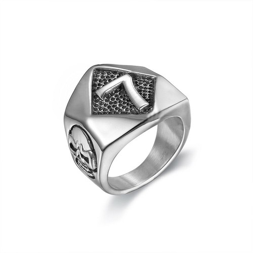 Totenkopf biker ring edelstahl - totenkopf,