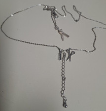 Friseur Stylist Berufe Schmuck Set Schere, Kam Anhänger Friseurin Kette