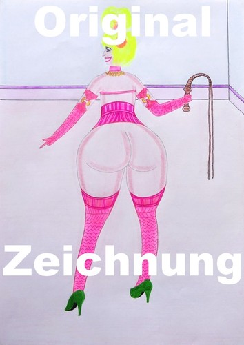 Originalzeichnung cruella - originalzeichnung,