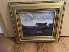 Caspar David Friedrich Porzellanbild“Nachmittag“im Holzrahmen, Edition ars mundi