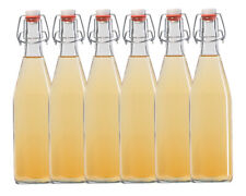 6 Leere Glasflaschen mit