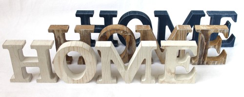 Holz buchstaben home höhe 8cm - holz,