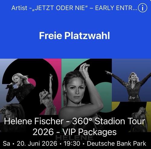 Helene fischer vip stehplatz - fischer,