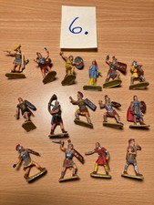 Konvolut ELASTOLIN bemalte Figuren ca.4 cm Kämpfer, Krieger, Römer 6