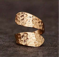 Ring Fingerring unregelmäßig gold  verstellbar Vintage Design