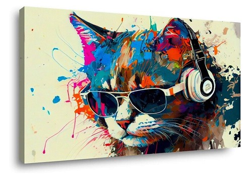 Bilder auf leinwand katze mit - leinwand,