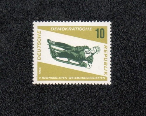Ddr 1966 rennschlitten wm - ddr, x.rennschlitten