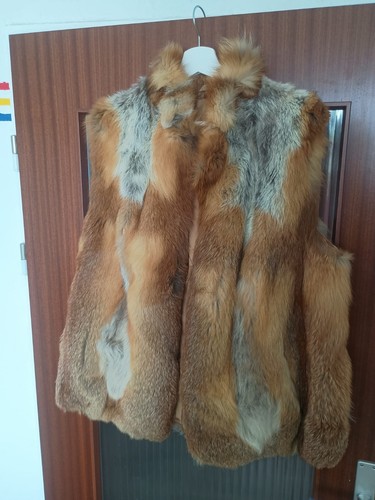 Edle echtpelz weste - echtpelz, rotfuchs