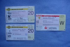 BORUSSIA DORTMUND 3 x "EINTRITTSKARTEN" "CELTIC" "GLADBACH" "STUTTGART" 1991-92