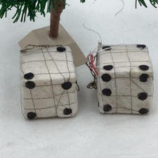 Alt Christbaumschmuck Weihnachtsschmuck  Watte Würfel