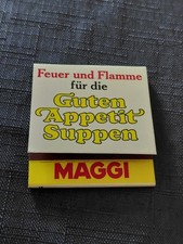 Streichholzheftchen, Maggi, Dosen - Suppen, Feuer und Flamme