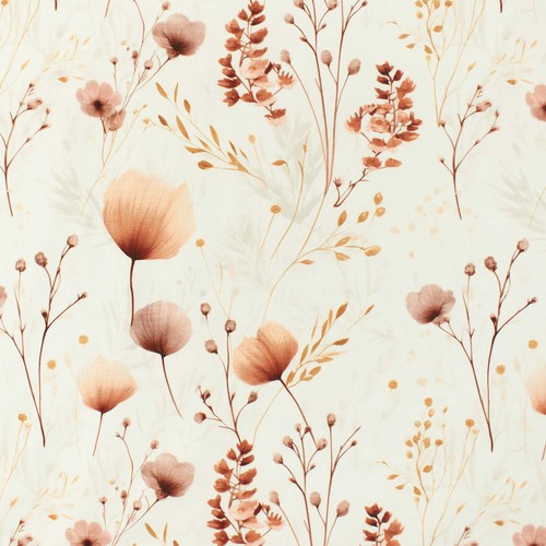 Jersey stoff trockenblumen - stoff,