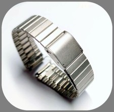 Vintage Uhrarmband Edelstahl matt 18mm breit, Anstoßbreite 15,9mm, L=180mm (B18)