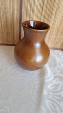 Vase Keramik braun ca. 16 cm hoch Vintage
