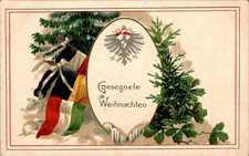 AK MILITÄR SOLDATEN 1. WELTKRIEG SPRUCH WEIHNACHTEN FAHNE 1915