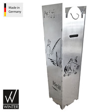 Feuerkorb 80cm Angler, Petri heil, Garten Feuertonne Feuersäule Feuerstelle