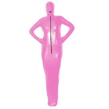 Latex Bondage Kostüm Ganzkörperabdeckung Catsuit Frontreißverschluss Bodysuit